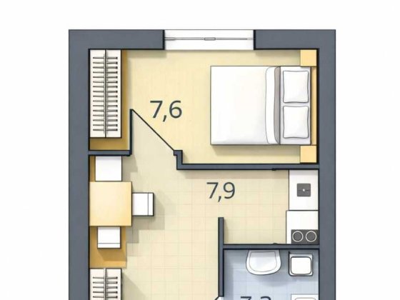 БЕЗ% 1-к квартира від забуд-ка 20хв до м.Академ. Розтер-ння до 24 міс. Киев