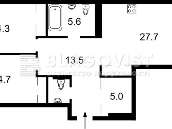 ЖК"Старт" продаж 3-кімнатної квартири Шолуденка, 30, 83 м2 Київ