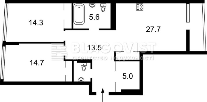 ЖК"Старт" продаж 3-кімнатної квартири Шолуденка, 30, 83 м2 - фото 1
