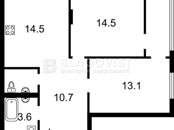 ЖК “Forward” продаж 2-кімнатної квартири, Ростиславська, 5а 63,9 м2 Киев