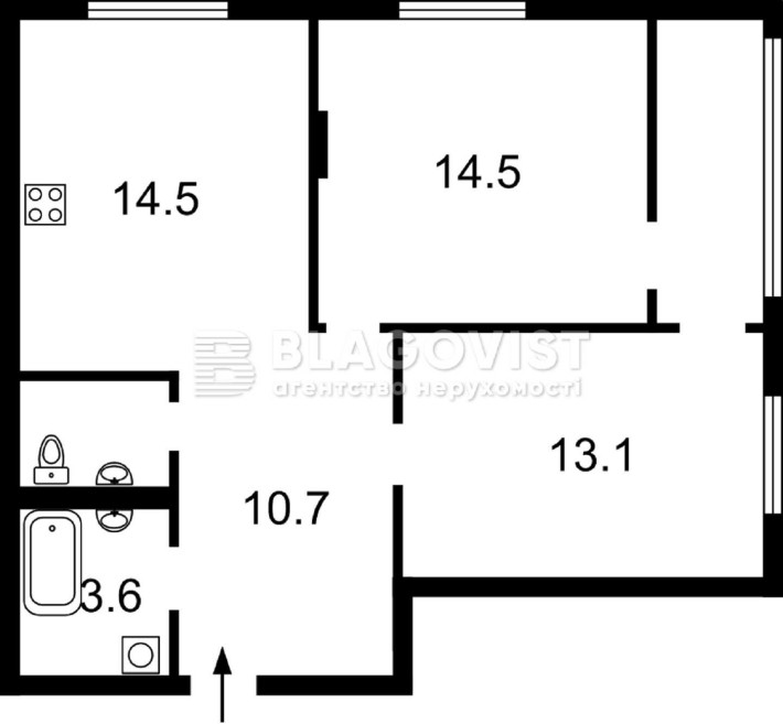 ЖК “Forward” продаж 2-кімнатної квартири, Ростиславська, 5а 63,9 м2 - фото 1