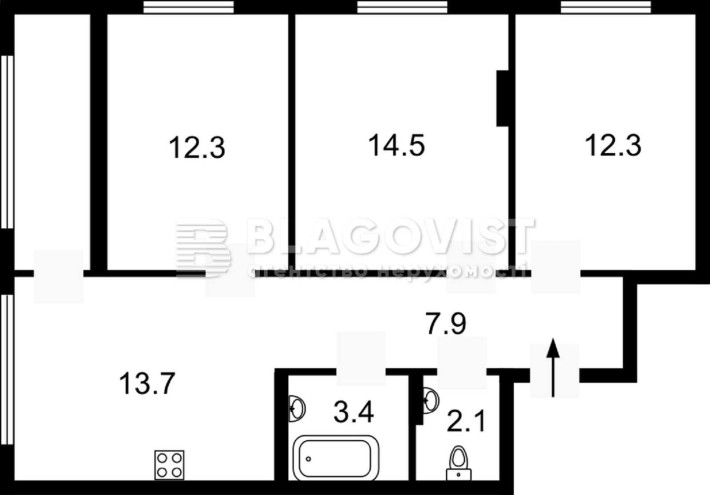 ЖК “Forward” продаж 3-кімнатної квартири Ростиславська, 5а - фото 1