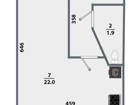 Продаж 1-к квартири. Теплий цегляний будинок. Є опалення. Газ Киев