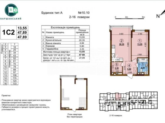 Продаж однокімнатної квартири | ЖК Варшавський - 3 Киев