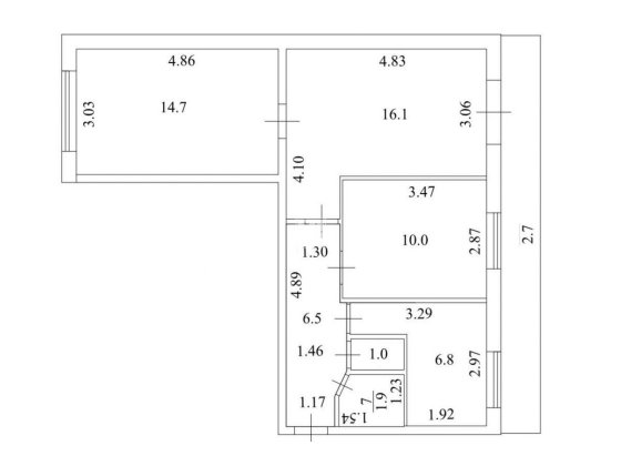 Без %, 3-кімн. 60 м2 – 55000 $, комфортний 3 поверх, газ, під ремонт, Киев