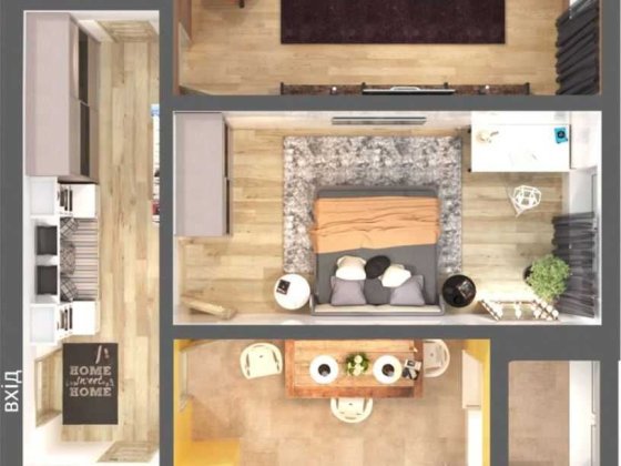 2К ЖК LookyanSky, Поділ, м. Контрактова, 68.7, двостороння, штукатурка Київ