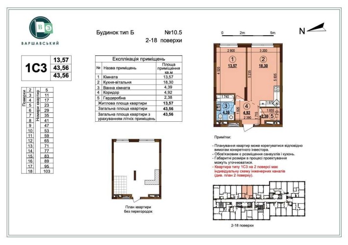 ТОП 1 кім квартира ЖК Варшавський 3 Варшавский Змієнка Буд 10.5 Без % - фото 1
