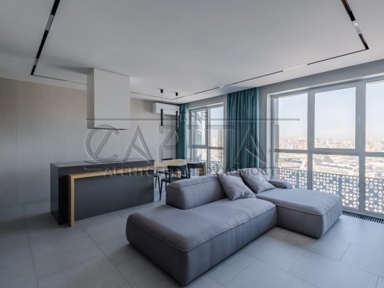 Стильна квартира з панорамними вікнами у ЖК «Квартет» Липківського Київ