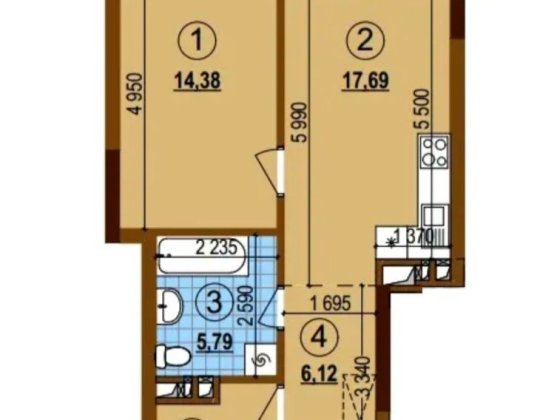 Власник.47 м2 ЖК"Варшавський 3" Киев