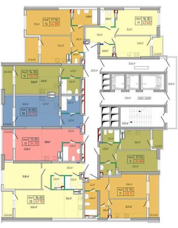 Велика однокімнатна квартира 43,8м2 Сімї Стешенків 9 Південний Квартал - фото 1