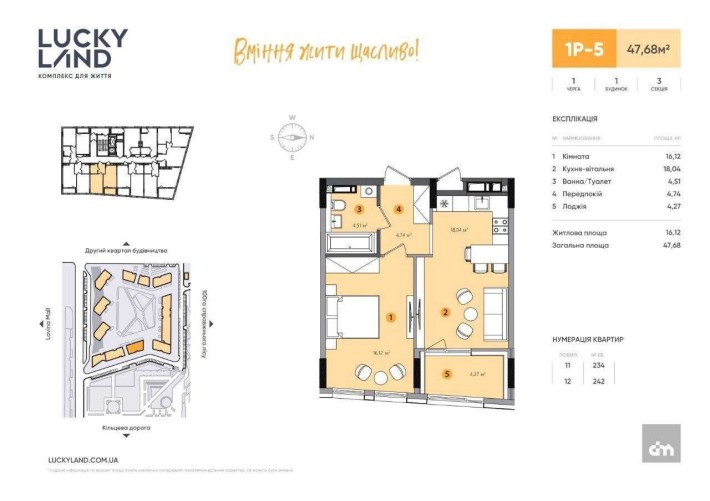 ЖК Лакі Ленд продаж квартири - фото 1