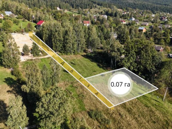 Земельна ділянка в Микуличині 0.07 га Яремче