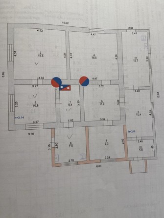 Продается полдома с участком 4 сотки (центр) - фото 1