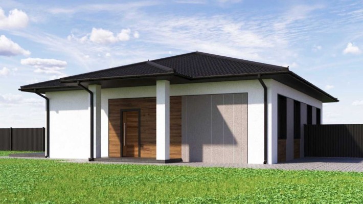 Одноповерховий дуплекс біля озера | Гостомель - фото 1