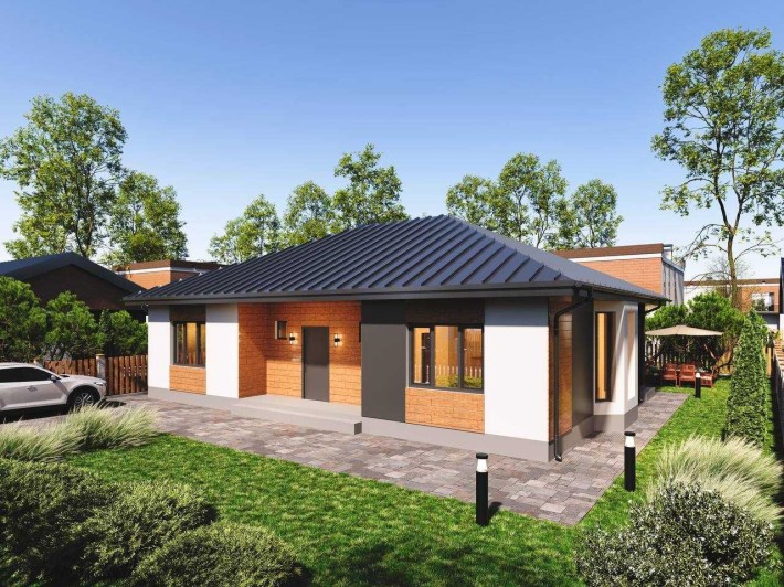 Одноповерховий котедж “Modern” 110 м2 будинок біля озера. Білогородка - фото 1