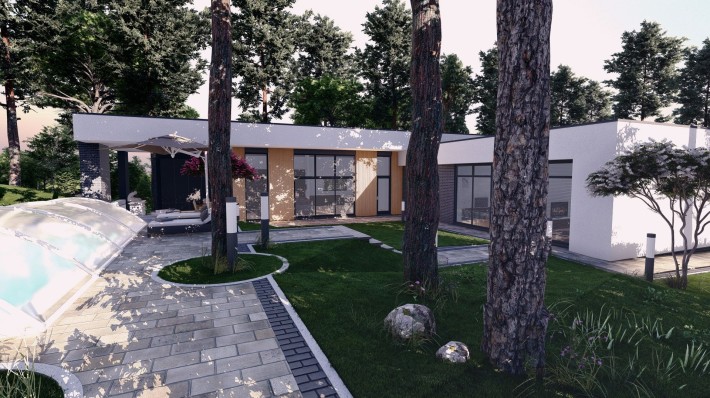 Будинок 1 поверх містечко у лісі 232 м2 басейн с. Ходосівка 9 км Київ - фото 1