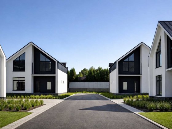 Сучасний будинок у стилі барнхаус біля Києва Вишенки