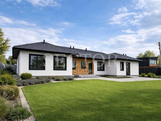 Сучасний одноповерховий Таунхаус з ремонтом біля лісу с.Білогородка Білогородка