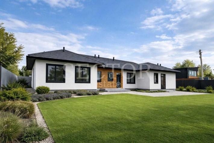 Сучасний одноповерховий Таунхаус з ремонтом біля лісу с.Білогородка - фото 1