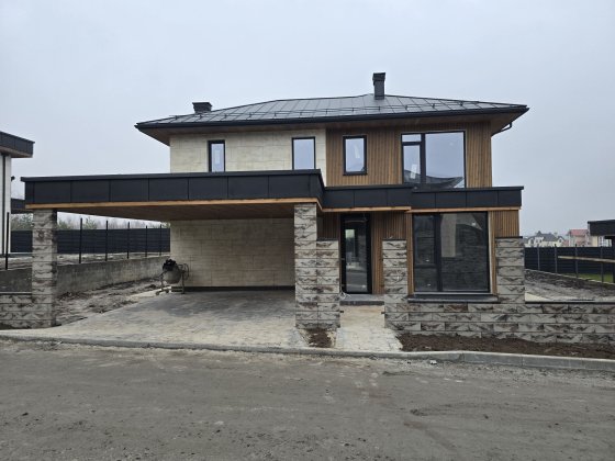 Будинок Хайтек в КМ з цегли 210 м2 с. Ходосівка біля лісу Мануфактура Ходосівка