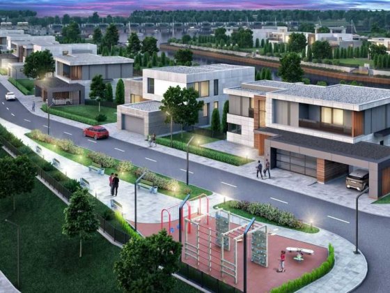 Сучасний будинок на березі річки з власною інфраструктурою Вишенки