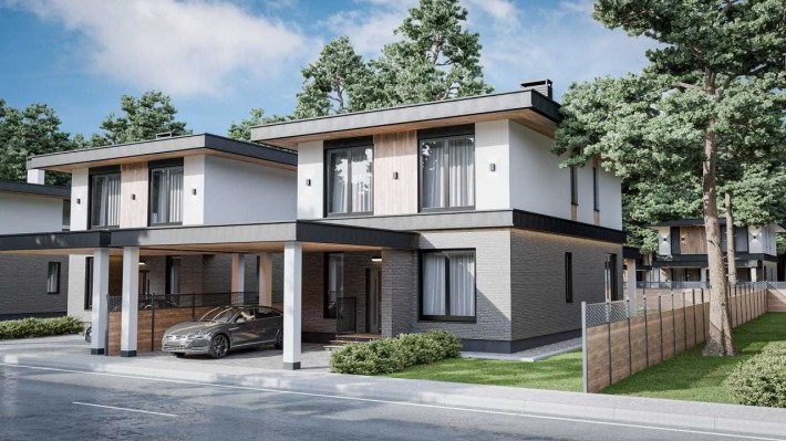 Сучасний Двоповерховий Будинок 150м2 та 5 соток у с. Білогородка - фото 1