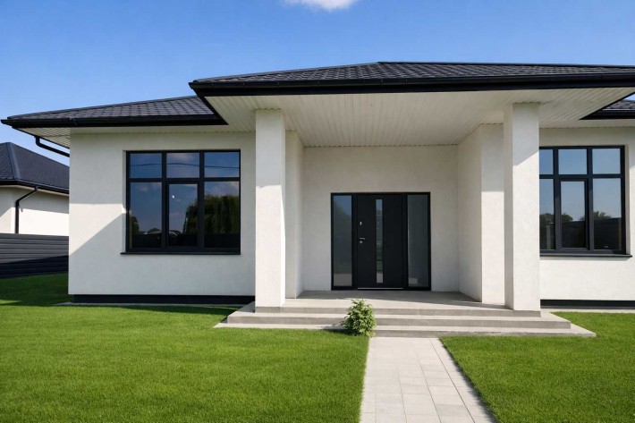 Новий одноповерховий будинок з терасою під Києвом - фото 1