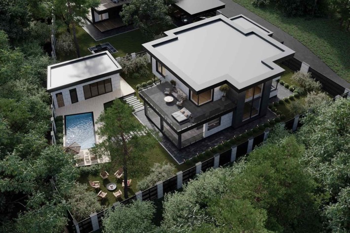 Будинок в КМ 2 світло 330 м2 сосни гараж цоколь басейн сауна Ходосівка - фото 1