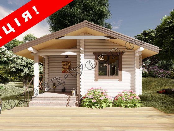 АКЦІЯ Будинок 43 м2 від 13.495 $, дерево смерека, брус. 2 комплектації Борисполь