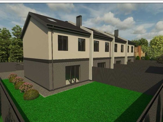Таун, 120 м², ГАЗ, всі комунікації-центральні, стадія будівництва Буча