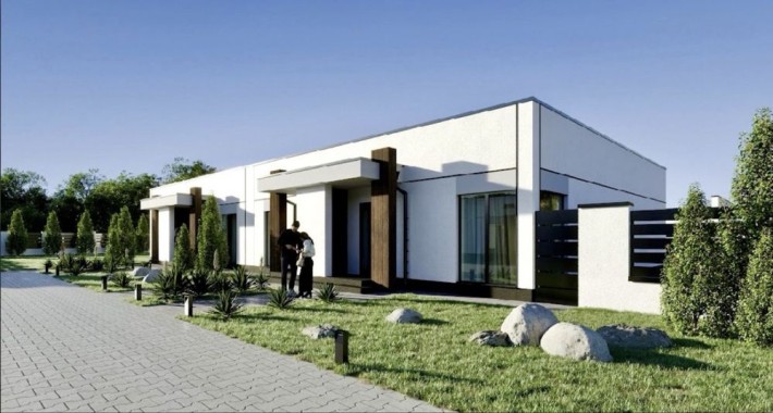 Кутовий котедж з ділянкою, продаж від забудовника - фото 1