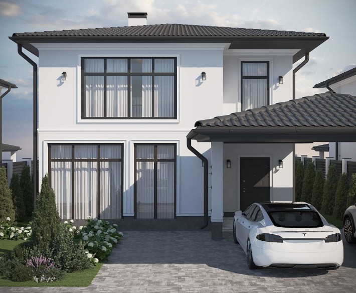 Двухэтажный дом 130 м² в закрытом комплексе VELVET, Червоный хутор. - фото 1