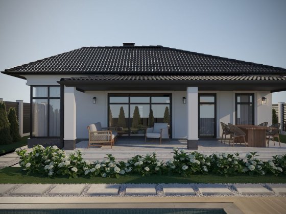 Одноповерховий будинок 130 м2 в закритому комплексі VELVET /Розстрочка