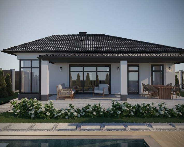 Одноповерховий будинок 130 м2 в закритому комплексі VELVET /Розстрочка - фото 1