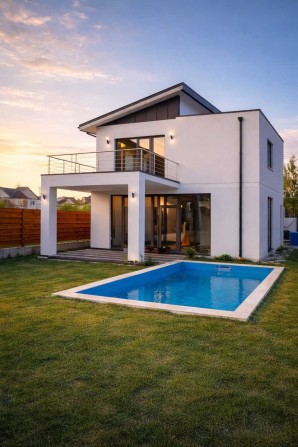 Продаж сучасного будинку у Борщагівці  на 7 сотках із басейном - фото 1