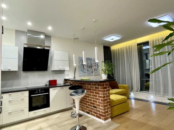 Оренда видової 1-к квартири,60м2,  ЖК River Stone, ТЦ River mall 3хв Київ