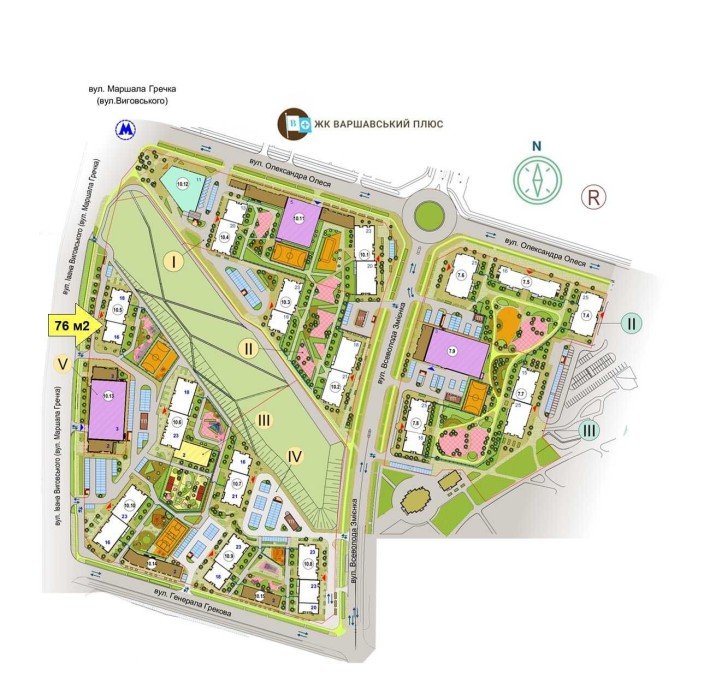 76м2, Фасад, ЖК Варшавський 3, вул. Івана Виговського, будинок 10.5 - фото 1