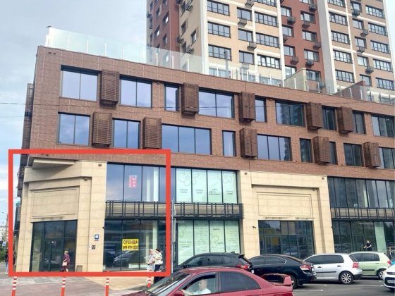 Фасад 110 м2 під Магазин/ Салон, Оболонський пр 6 А , ЖК Оболонь Плаза