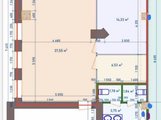 Оренда комерційного приміщення  59 м².Район Глобал вул. Київська