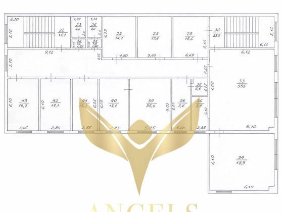 Оренда автономного поверху 382 м2 під офісні приміщення, окремий вхід