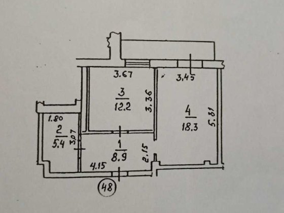 Аренда. Хозяин. 1 кв. 46 кв.м. Ст. м. Дарница 5мин. пешком. Київ