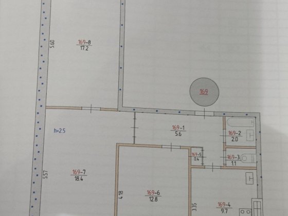 Своя 1/2 часть 3-к квартиры Дніпро