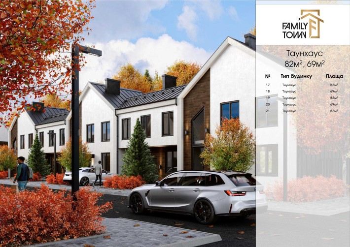 Таунхаус 69 м2 в селі Струмівка - фото 1