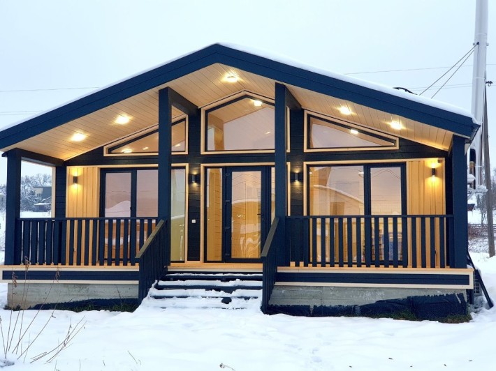 Котедж. Каркасний Будинок в Карпатах за проектом SCANDI 100 . Ворохта - фото 1