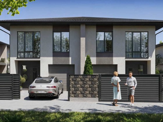 Кутовий Будинок цегляний квадрохаус 135м²,2 сот,газ,гараж,балкон Криховцы