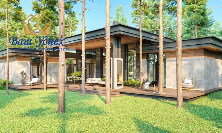 Продажа современного дома в лесу в городке.село Козин. - фото 1