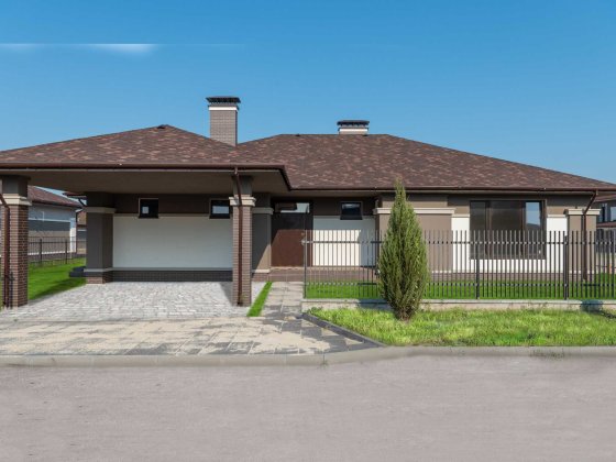 Сучасний одноповерховий будинок в КМ Золоче Вишеньки