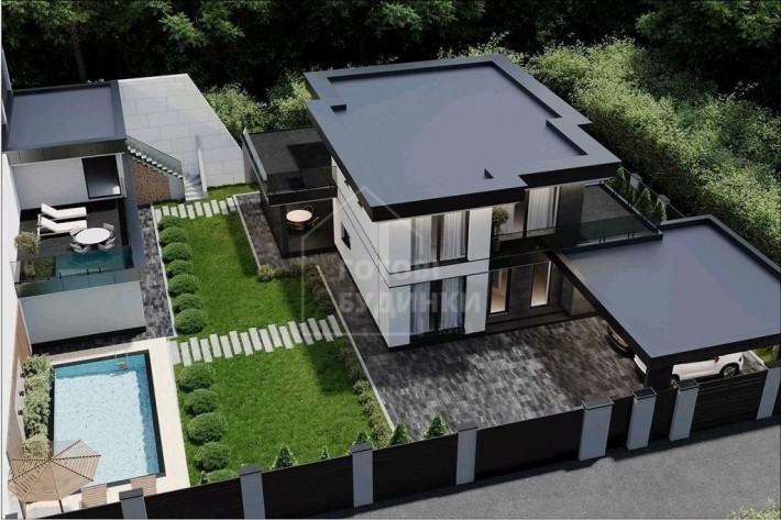 Будинок в КМ 210 м2 біля лісу басейн 2 будинок сауна 80 м с. Ходосівка - фото 1