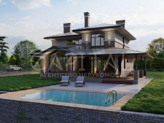 Продаж будинку 260м² КК Зарічний гай, 10 соток Счастливое