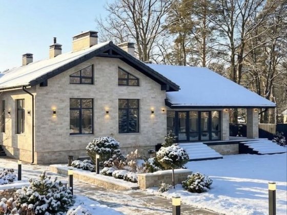 Продаж будинку 200 м2 на 14 сотках у Бучі, фасад травертин, газ Буча